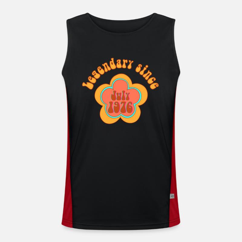 Legendär seit Juli 1976 Geburtstag Retro Funktionelles Kontrast-Tank Top für Männer 