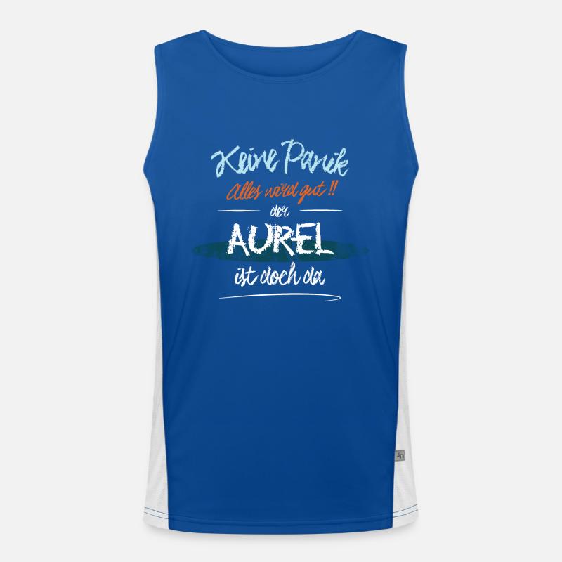 Aurel - Keine Panik. Alles wird gut Funktionelles Kontrast-Tank Top für Männer 
