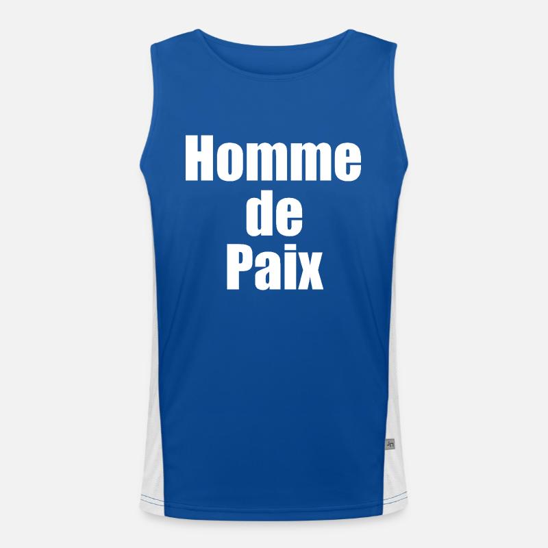 Mann des Friedens Funktionelles Kontrast-Tank Top für Männer 