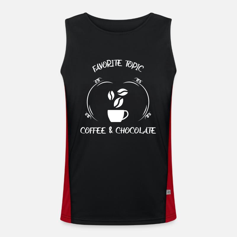 Café, expresso, café et chocolat Débardeur respirant contrasté Homme 
