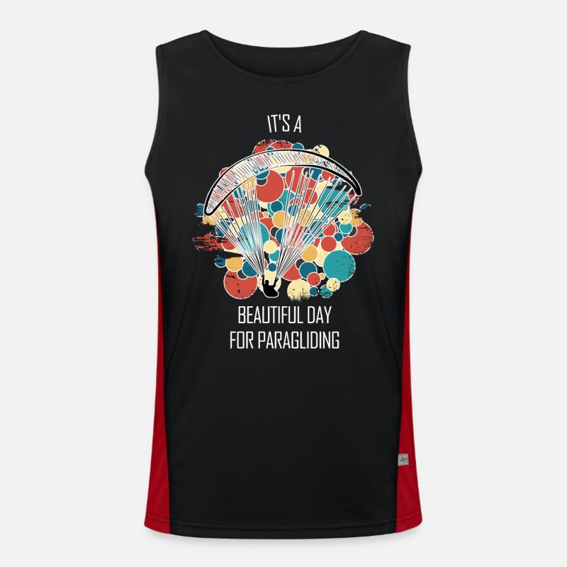 Paragliding Gleitschirm Paragleiter Paraglider Men's Functional Contrast Tank Top 