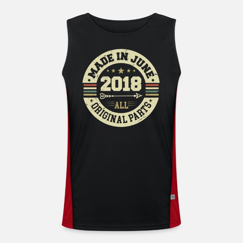 Juni 2018 Geburtstagsgeschenk Juni 2018 Juni 2018 Funktionelles Kontrast-Tank Top für Männer 