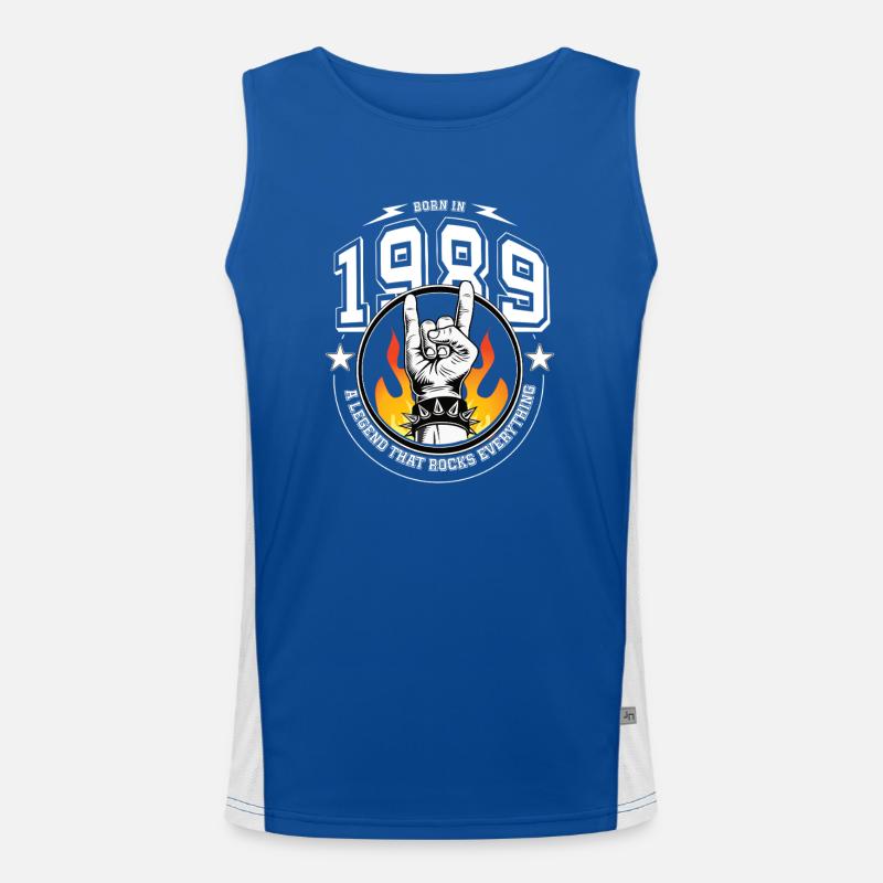 1989 Birthday, rocks everything Men's Functional Contrast Tank Top 