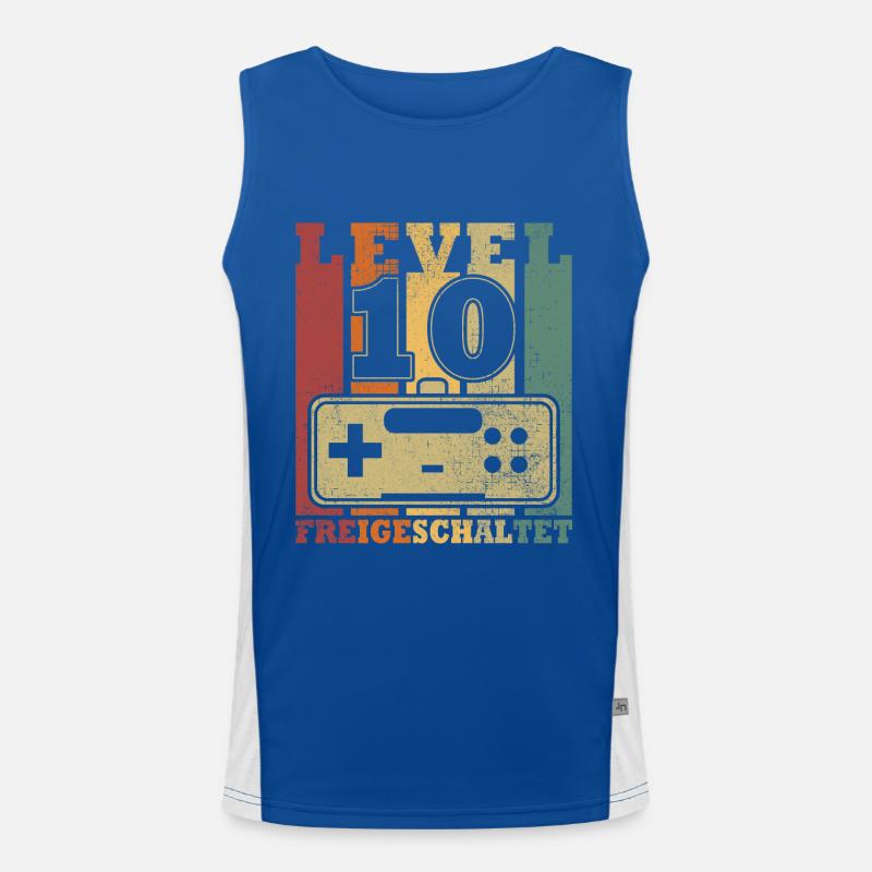 Level 10 Freigeschaltet Funktionelles Kontrast-Tank Top für Männer 