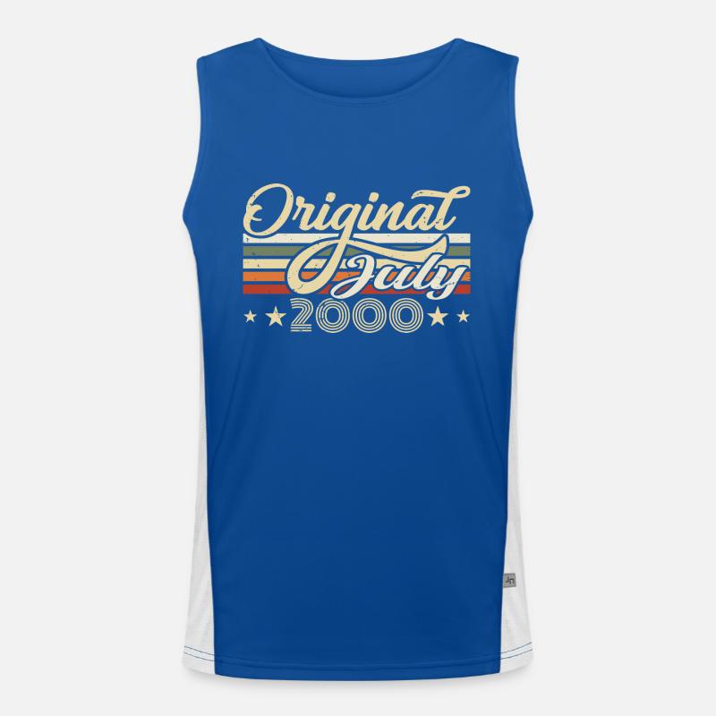 Geschenk 2000 Juli Geburtstag Geboren Im Juli 2000 Funktionelles Kontrast-Tank Top für Männer 