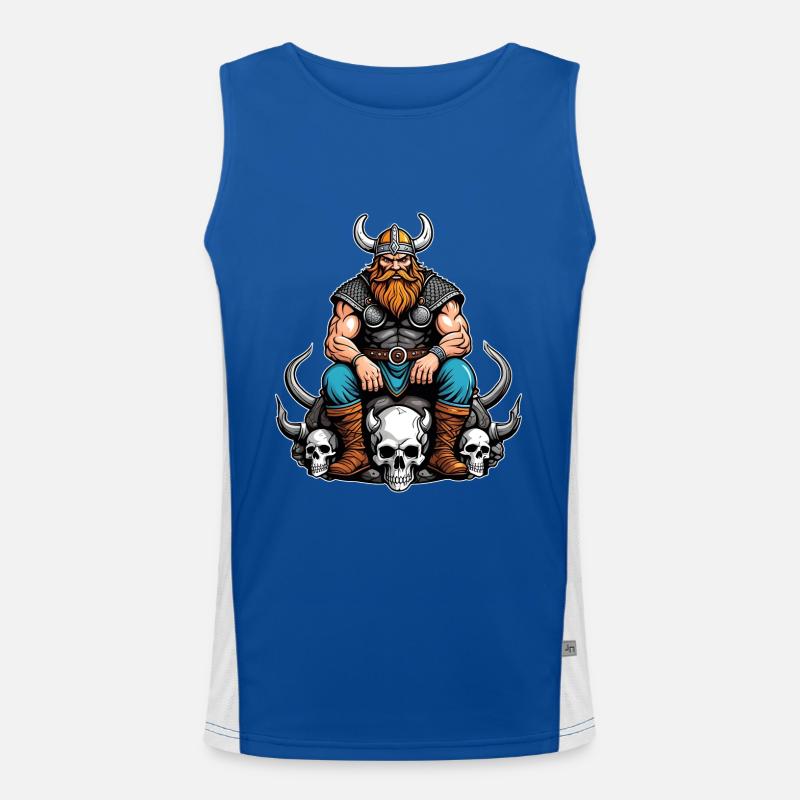 Vikings avec des crânes Débardeur respirant contrasté Homme 