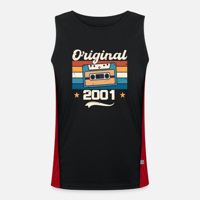 Born Gift Original 2001 Gift Idea 2001 Men's Functional Contrast Tank Top 