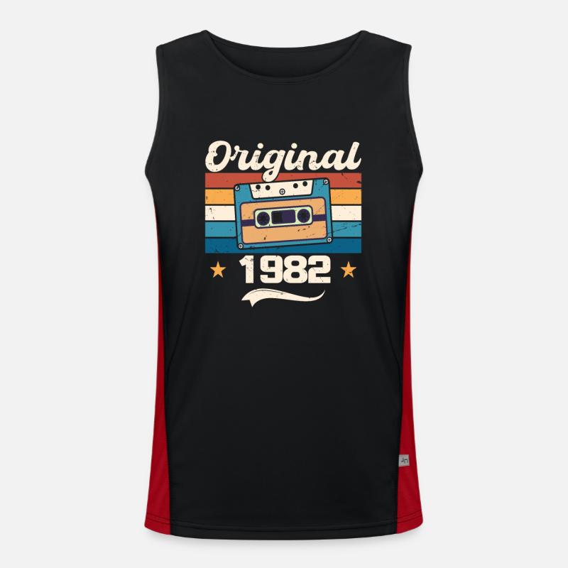 Geboren Geschenk Original 1982 Geschenkidee 1982 Funktionelles Kontrast-Tank Top für Männer 