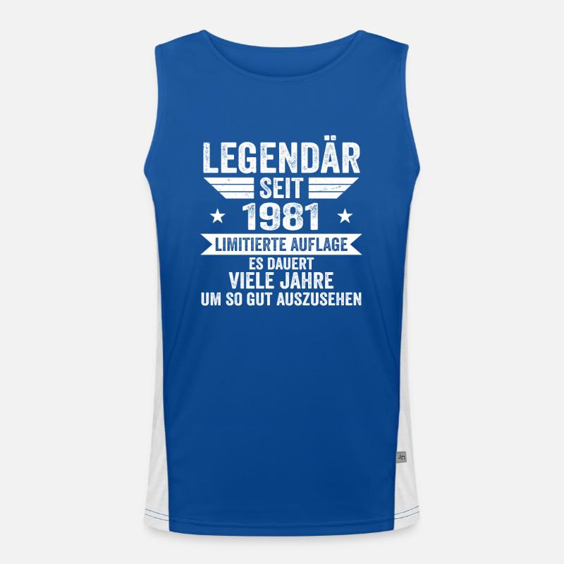 Legendär seit 1981 Limitierte Auflage 1981 Funktionelles Kontrast-Tank Top für Männer 