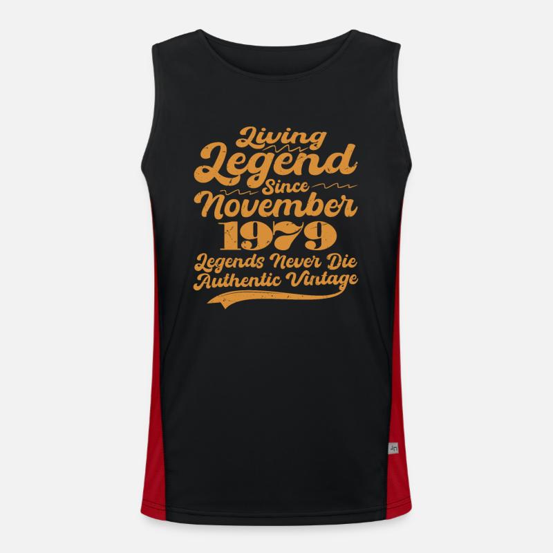 Es war einmal eine Legende. November 1979 Geburts Funktionelles Kontrast-Tank Top für Männer 