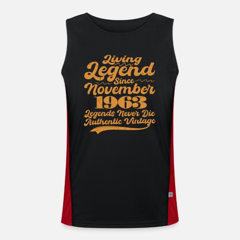 Es war einmal eine Legende. November 1963 Geburts Funktionelles Kontrast-Tank Top für Männer 