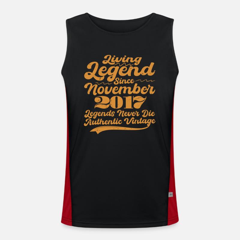 Once upon a time there was a legend. November 2017 Birth Men's Functional Contrast Tank Top 