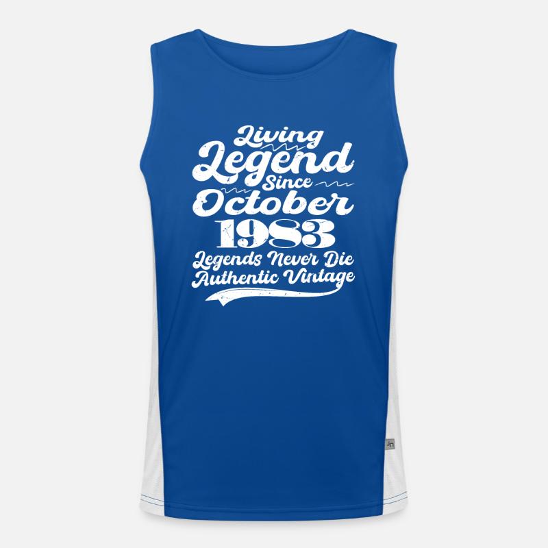 Once upon a time there was a legend. October 1983 Birth Men's Functional Contrast Tank Top 