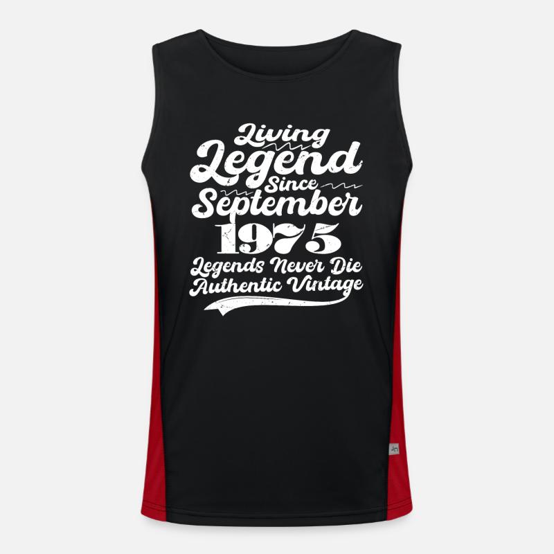 Es war einmal eine Legende. September 1975 Geburts Funktionelles Kontrast-Tank Top für Männer 