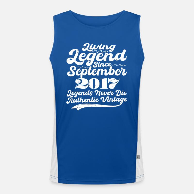 Es war einmal eine Legende. September 2017 Geburts Funktionelles Kontrast-Tank Top für Männer 