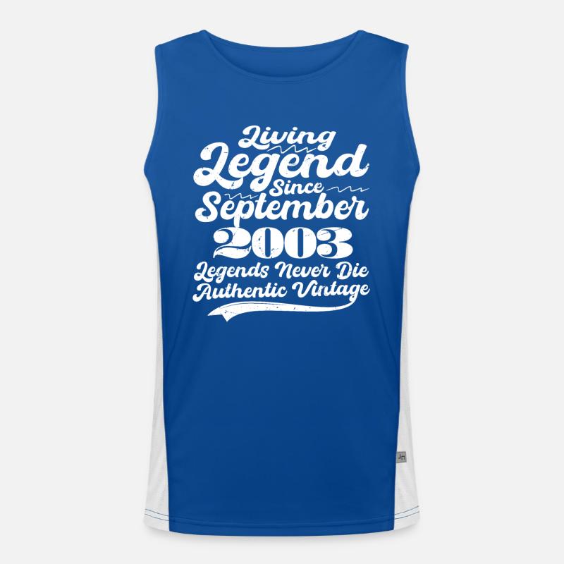 Es war einmal eine Legende. September 2003 Geburts Funktionelles Kontrast-Tank Top für Männer 