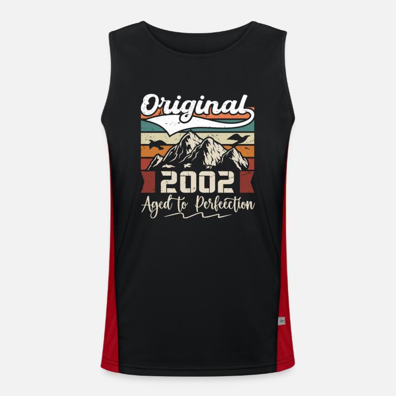 2002 - Gift born in 2002 Men's Functional Contrast Tank Top 
