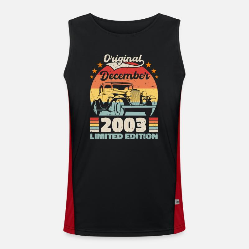 Dezember 2003 Geburtstagsgeschenk Dezember 2003 Funktionelles Kontrast-Tank Top für Männer 