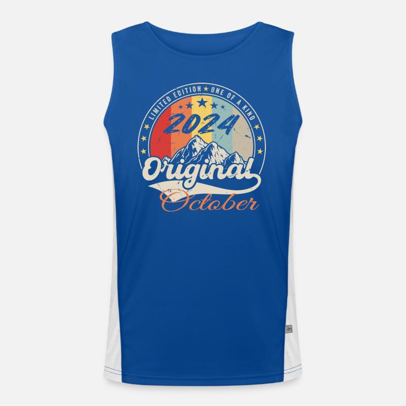 Oktober 2024 Geburtstagsgeschenk - Oktober 2024 Funktionelles Kontrast-Tank Top für Männer 