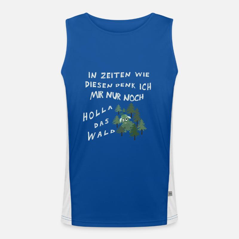 Holla, das Waldschaf! Funktionelles Kontrast-Tank Top für Männer 