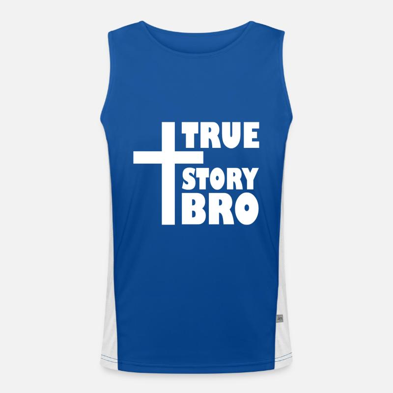 True story bro Funktionelles Kontrast-Tank Top für Männer 