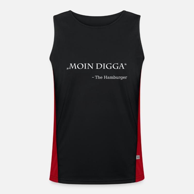 Moin Digga Hamburg Funktionelles Kontrast-Tank Top für Männer 