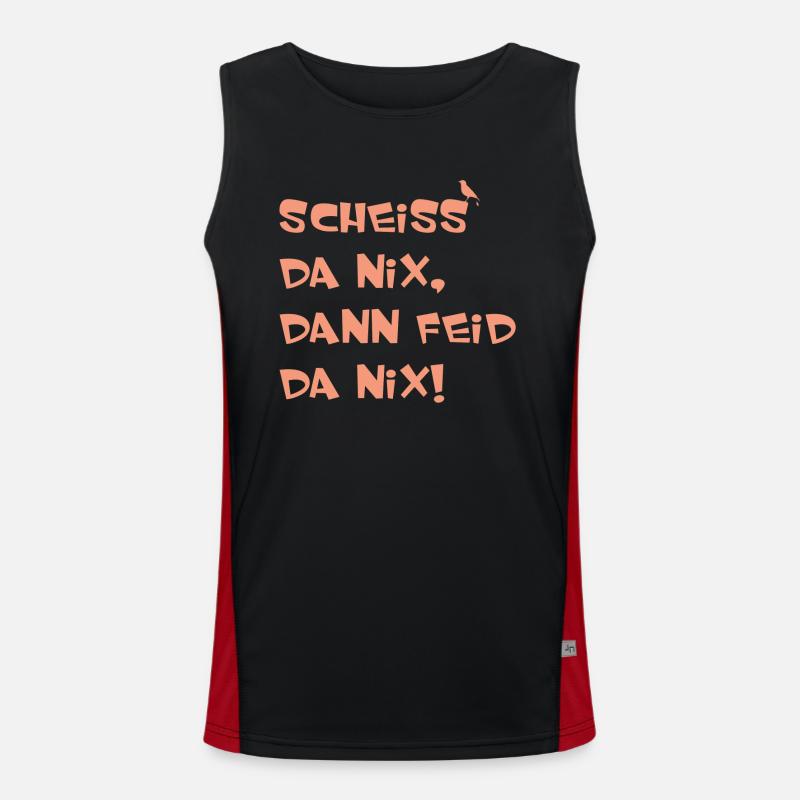 SCHEISS DA NIX DANN FEID DA NIX Bayern Funktionelles Kontrast-Tank Top für Männer 