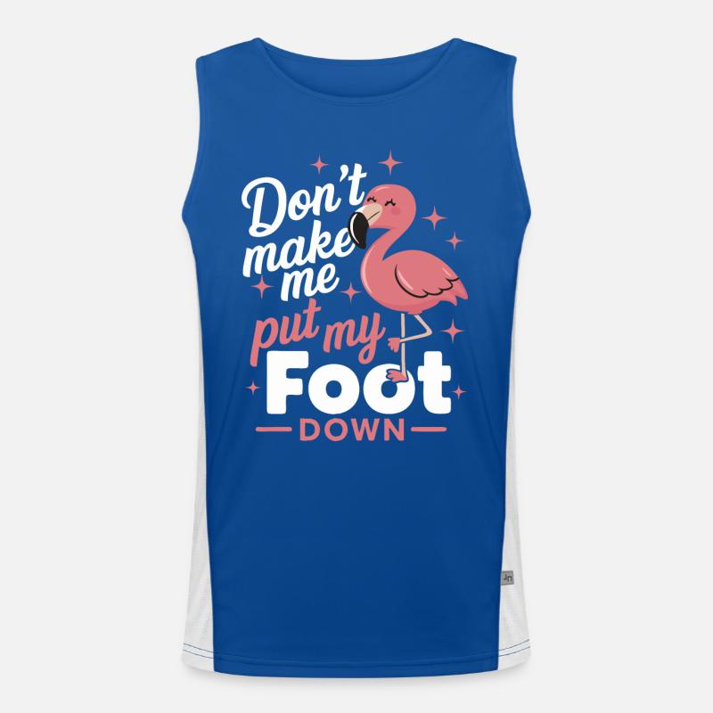 Flamingo Tier Rosa Funktionelles Kontrast-Tank Top für Männer 
