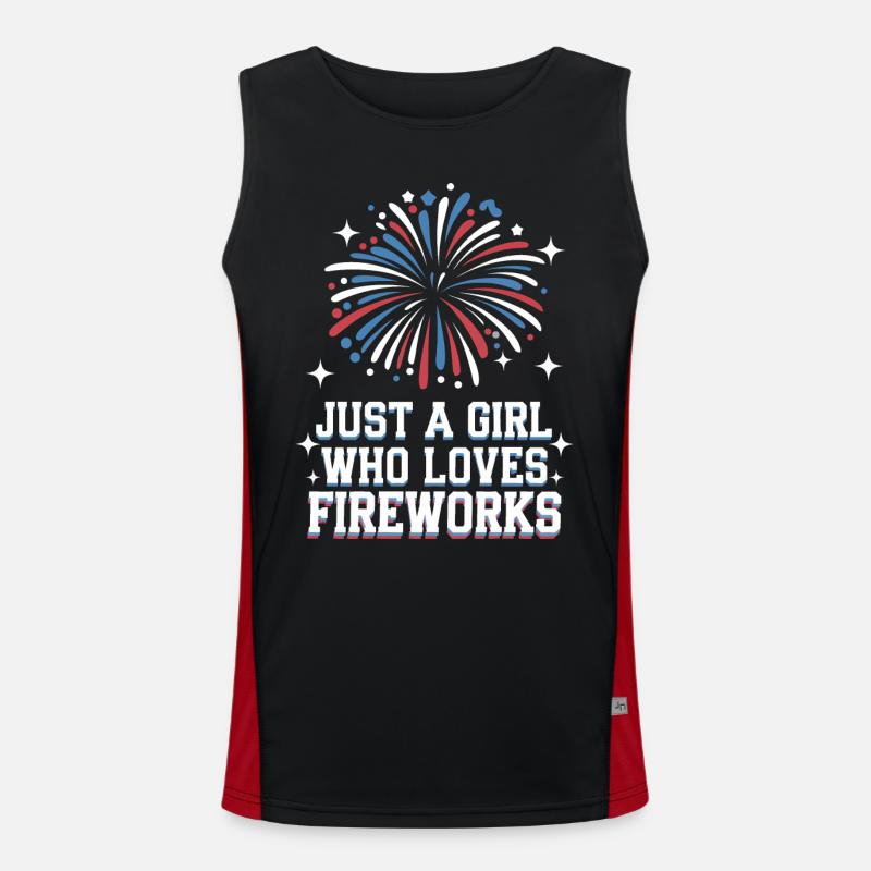 Pyrotechnics Fireworks Pyrotechnics - Men's Functional Contrast Tank Top - black/red