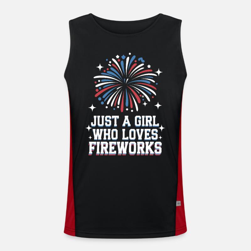 Pyrotechnics Fireworks Pyrotechnics - Men's Functional Contrast Tank Top - black/red