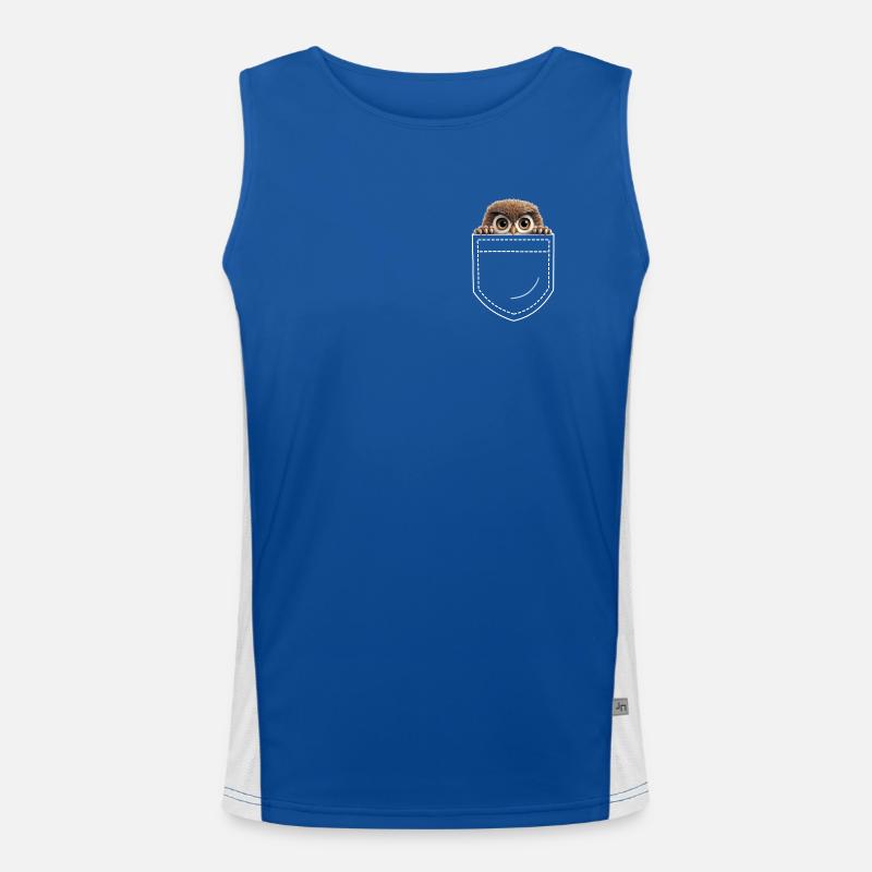 Eule Eulen Funktionelles Kontrast-Tank Top für Männer 