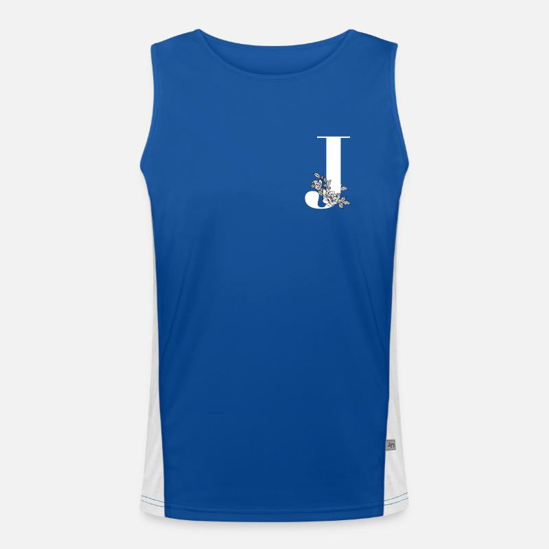 Letter J Men's Functional Contrast Tank Top 