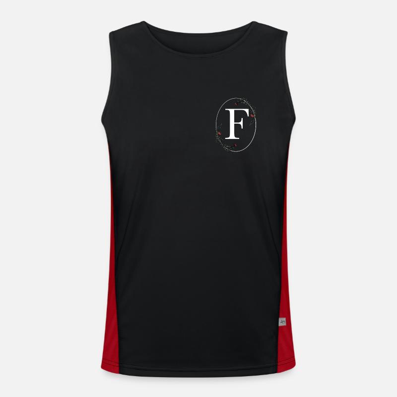 Buchstabe F Funktionelles Kontrast-Tank Top für Männer 