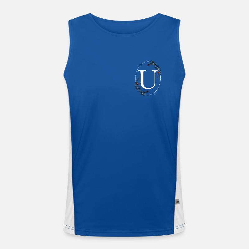 Buchstabe U Funktionelles Kontrast-Tank Top für Männer 