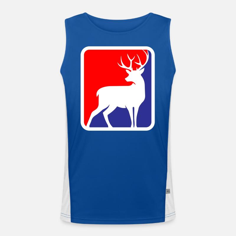 Hunter Funny Roebuck Deer Logo | Colors can be changed Men's Functional Contrast Tank Top 
