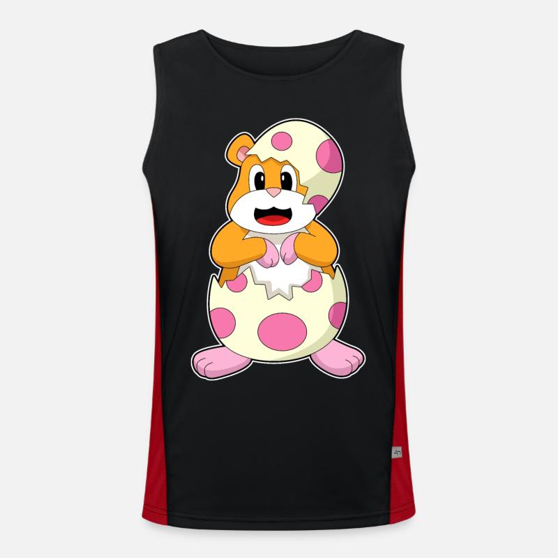 Hamster Eggshell - Men's Functional Contrast Tank Top  - black/red