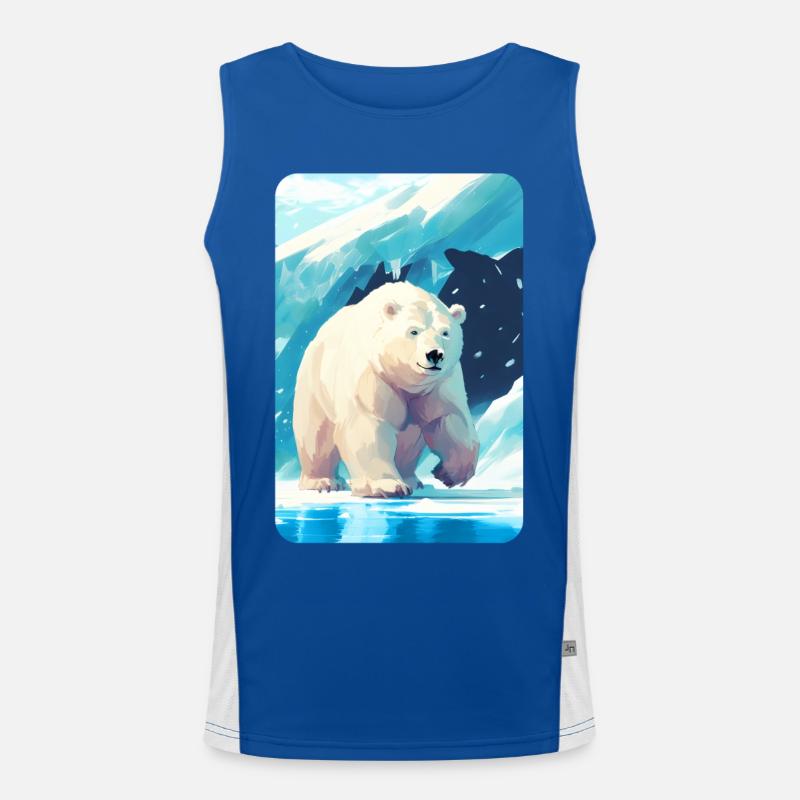 Polarbär im ewigen Eis Funktionelles Kontrast-Tank Top für Männer 