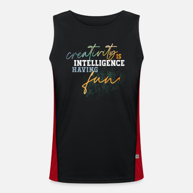 Creativity intelligence Funktionelles Kontrast-Tank Top für Männer 