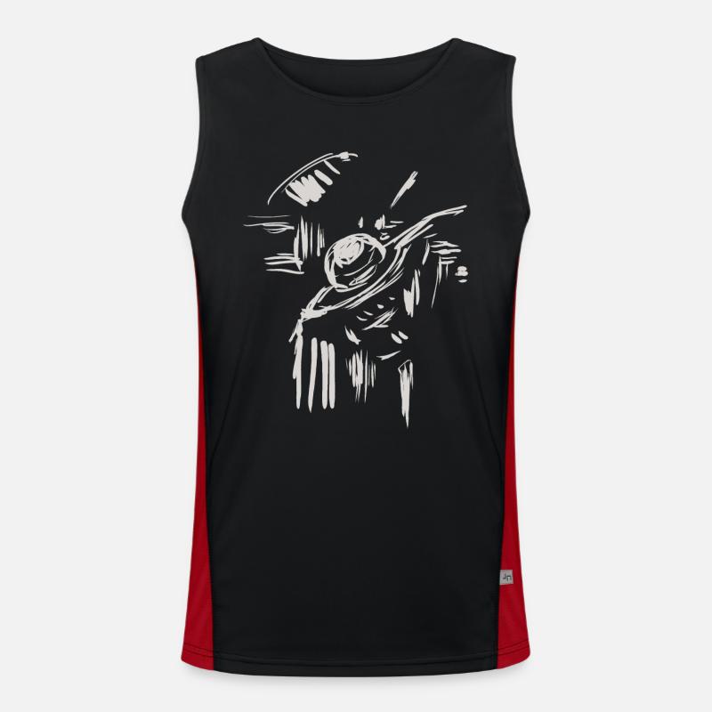 Architecture Landscape Sketch Men's Functional Contrast Tank Top 