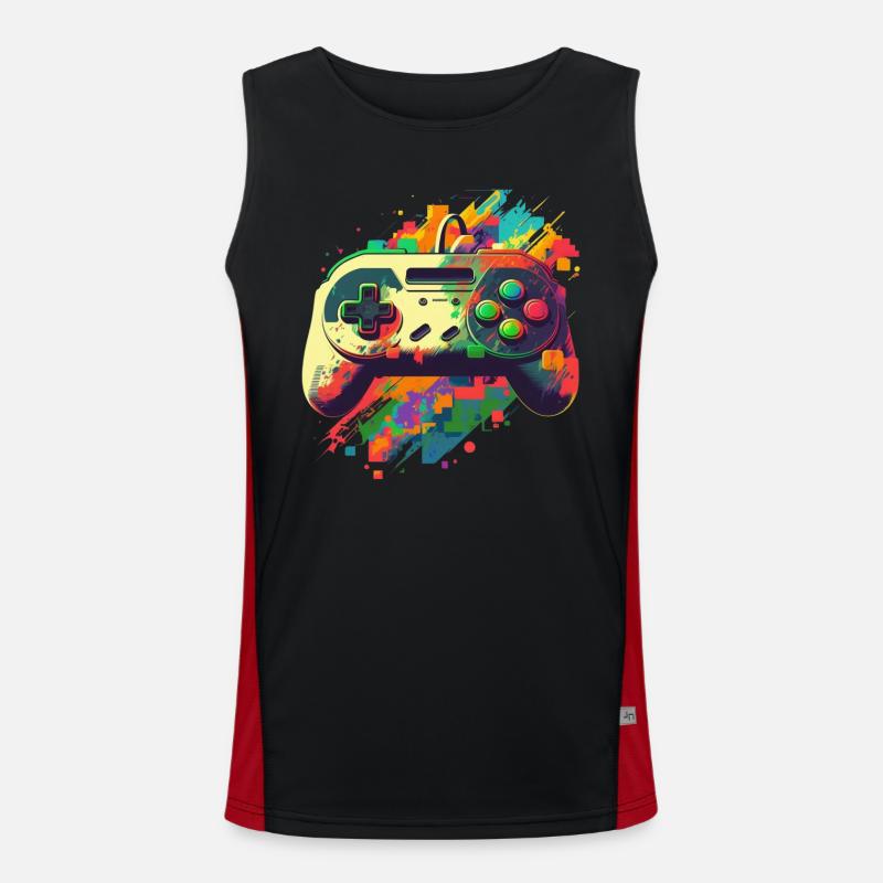 Console rétro Débardeur respirant contrasté Homme 