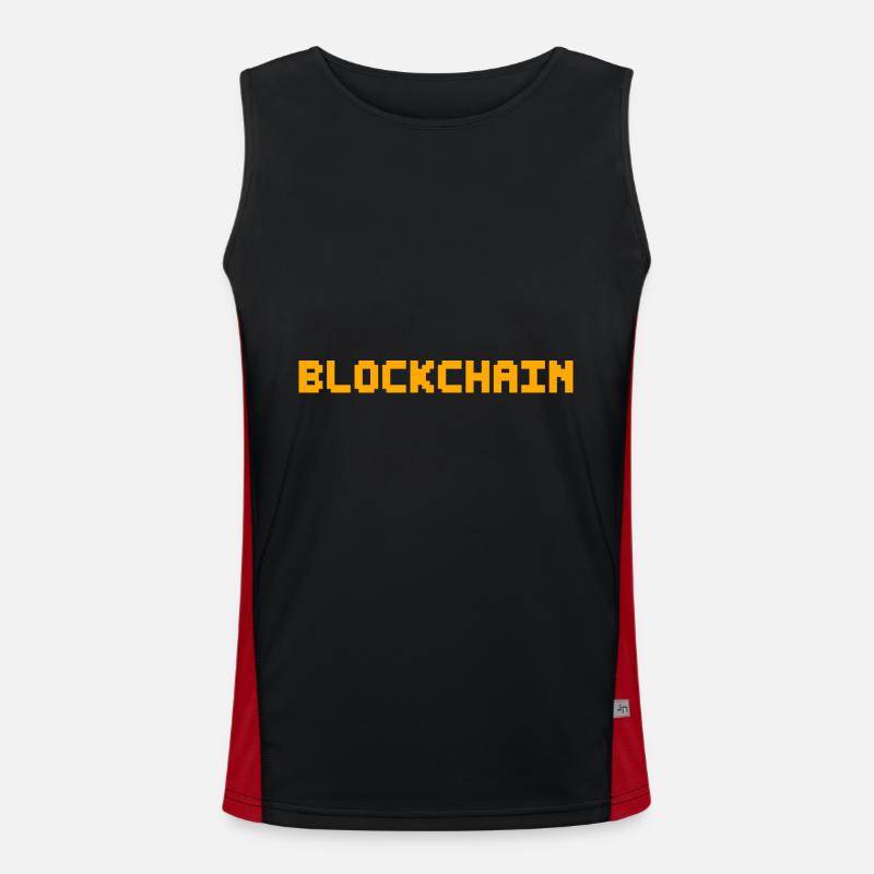 Blockchain Pixel Débardeur respirant contrasté Homme 