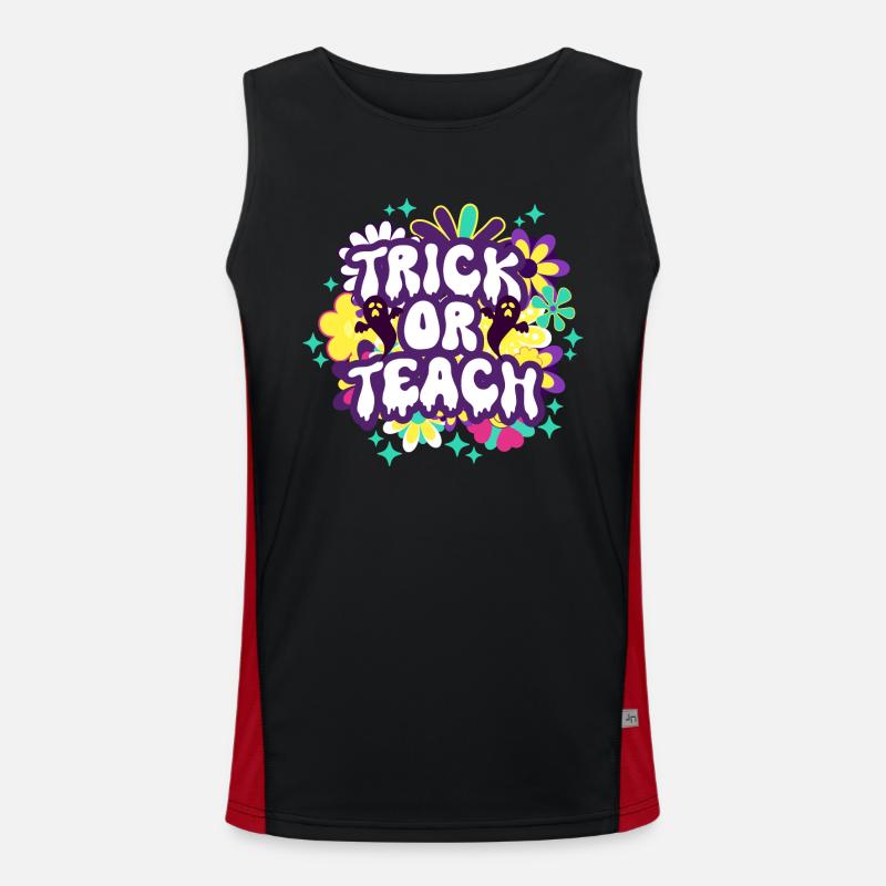 Trick oder Teach Halloween Kostüm für Frauen Funktionelles Kontrast-Tank Top für Männer 