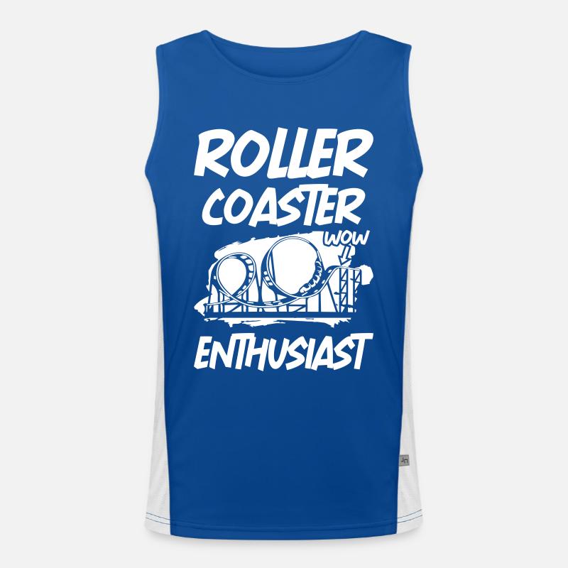 Roller Coaster Enthusiast Funktionelles Kontrast-Tank Top für Männer 