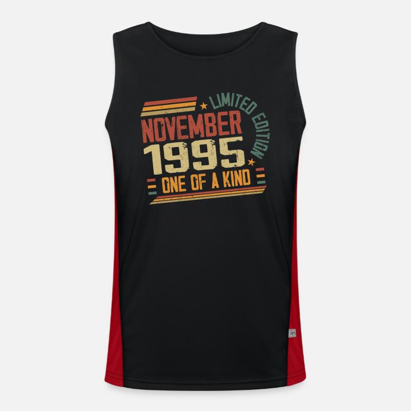 Awesome since November 1995 Geburtstagsgeschenk Funktionelles Kontrast-Tank Top für Männer 