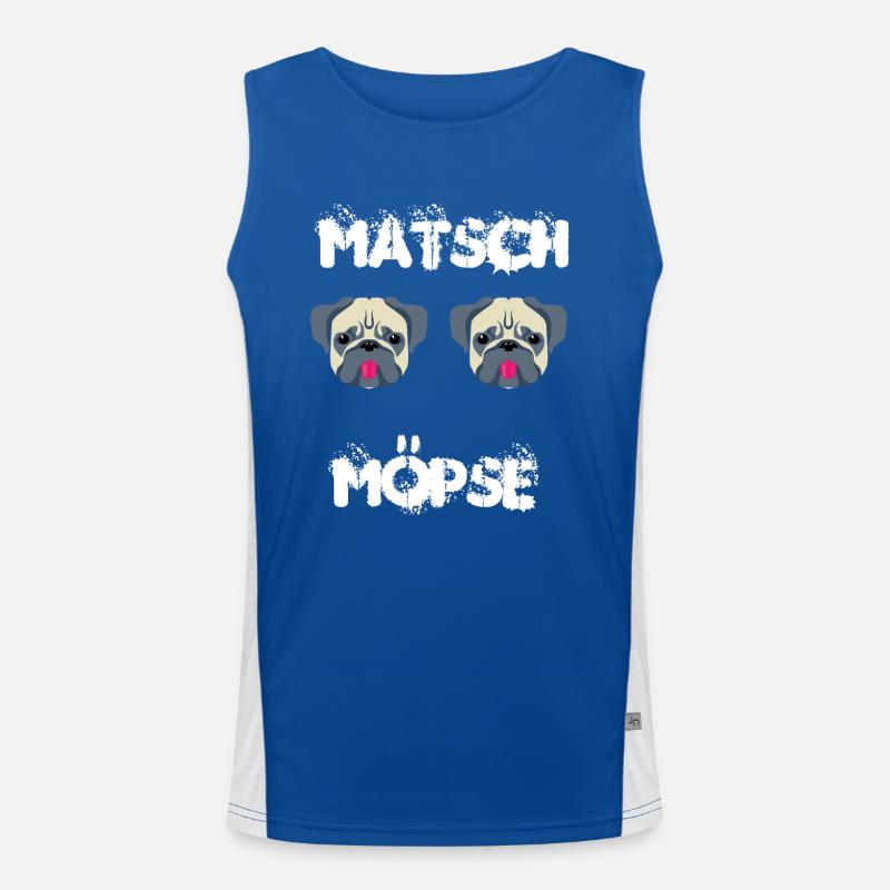 Matsch Möpse Funktionelles Kontrast-Tank Top für Männer 