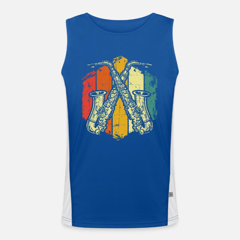 saxophone Men's Functional Contrast Tank Top 