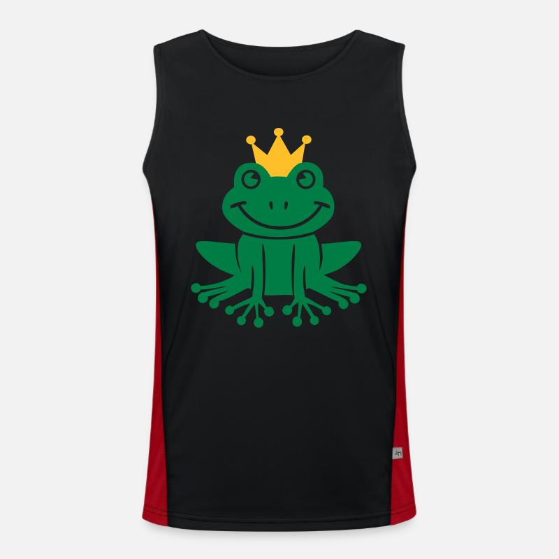 Frog - Men's Functional Contrast Tank Top - black/red