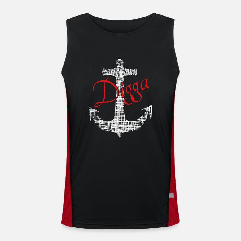 Anker Digga Funktionelles Kontrast-Tank Top für Männer 