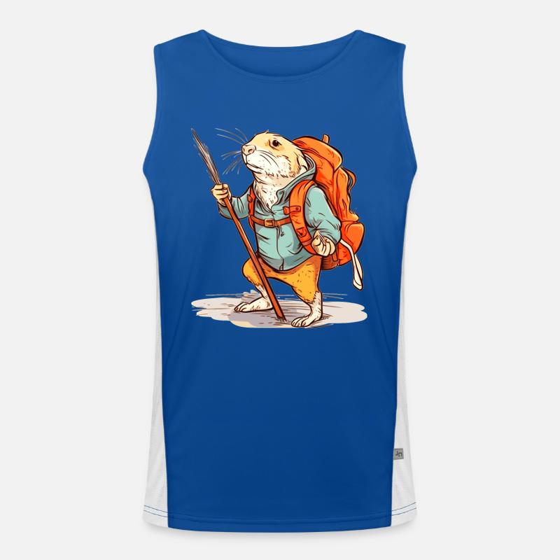 Die wandernde Maulwurfsratte in der Natur Funktionelles Kontrast-Tank Top für Männer 
