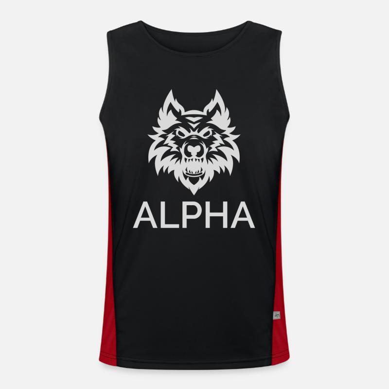 Silver Alpha Men's Functional Contrast Tank Top 